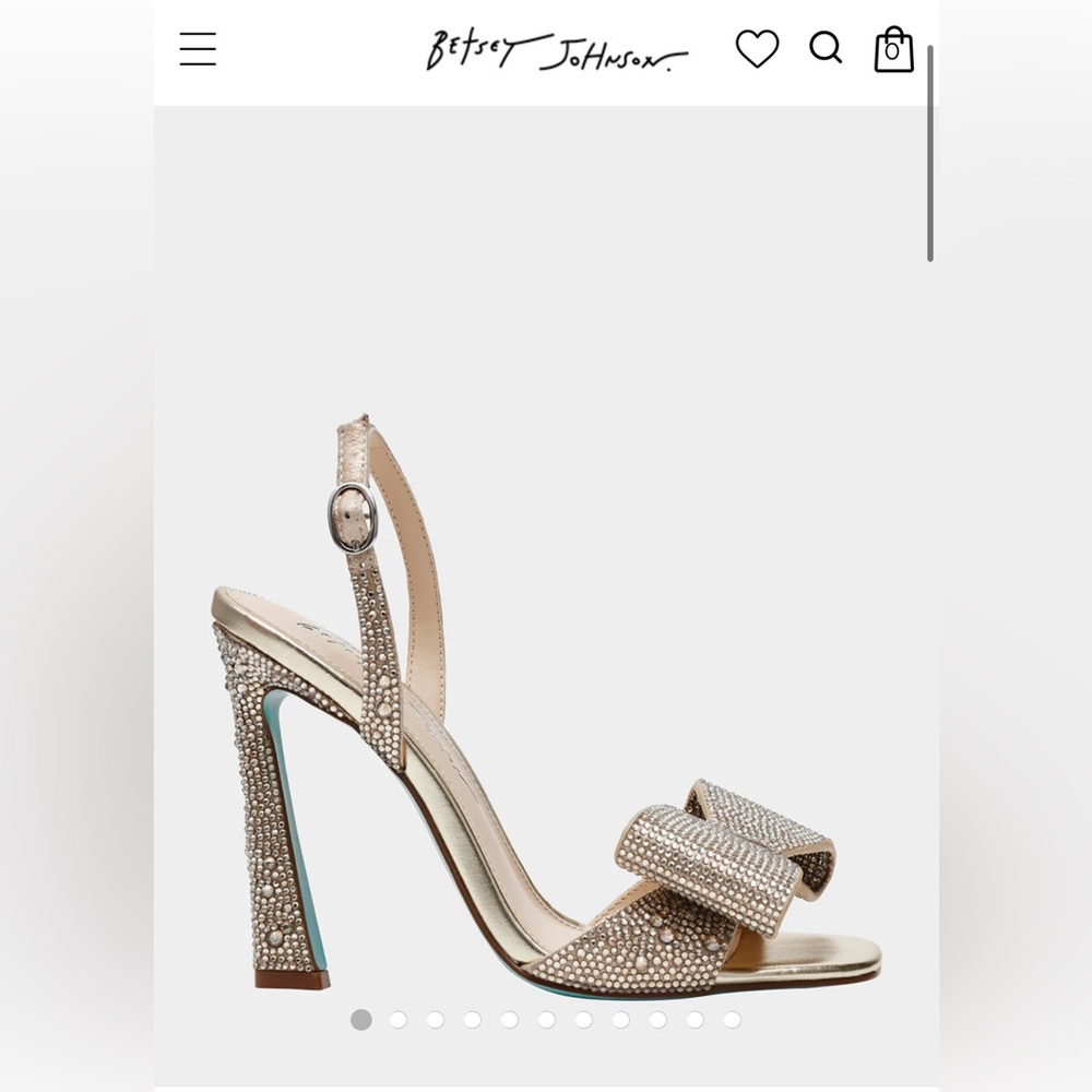 Betsey Johnson Gold Rhinestone Heels